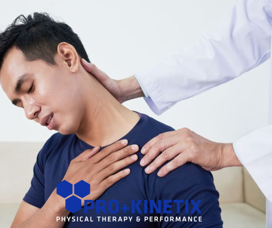 men at doctors with neck pain
