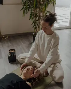 woman meditating